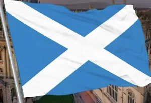 SCOTLAND SCOTTISH FLAG ST.ANDEW CROSS 150X90cm FULL SIZE 3x5ft - Picture 1 of 3