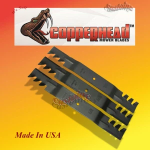 Juego de 3 cuchillas de cortacésped comercial Copperhead 61" cubierta de cortacésped de corte EE. UU. - Imagen 1 de 2