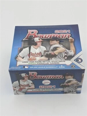 Cartões de beisebol 2021 Topps Bowman MLB lacrados de fábrica pacote com 24 caixa de varejo - Imagem 1 de 4