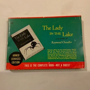 The Lady In The Lake by Raymond Chandler 1945 Armed Services Edition 838 VG++-NF - Bild 1 von 4