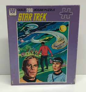 vintage 1978 Whitman STAR TREK Captain Kirk / Spock Jigsaw Puzzle (Purple) New!