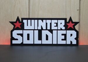 Logo de bande dessinée imprimé en 3D Winter Soldier