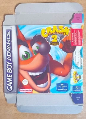 CRASH BANDICOOT 2 NINTENDO GAMEBOY ADVANCE GBA UK ORIGINAL BOX + INLAY no game - Image 1 of 2