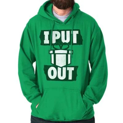 Divertida Navidad I Put Out Regalo Fea Navidad Sudadera con Capucha Hombres Mujeres Foto 1 de 4