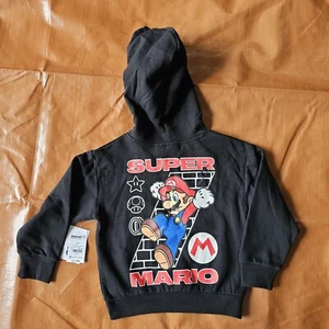Super Mario Pullover Hoodie 4/5 Child Sweatshirt Nintendo Licensed - Picture 1 of 6