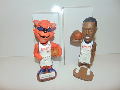 RUFUS & GERALD WALLACE 2004 Charlottle Bobcats Set PROMO Bobble Bobblehead SGA Cover