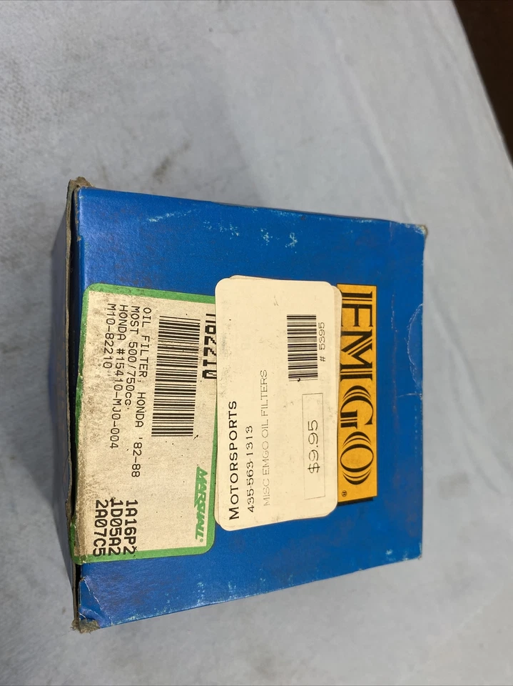 EMGO 1984-1987 VF Magna 700 HONDA 10-82210 FILTRO DE ÓLEO PRETO - Imagem 1 de 2