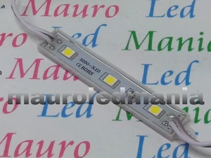 Modulo LED 3 SMD 5050 12V 1 Barra Insegne Barca Auto impermeabile IP68 3500K PV - Foto 1 di 1