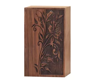 Caja de urnas de hoja rosa perros urna mascota urna grabada urna urna urna urna urna funeraria - Imagen 1 de 4