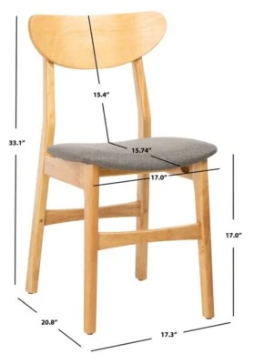 SILLA DE COMEDOR RETRO SAFAVIEH LUCCA, Precio rebajado 2172728704 DCH1001B-SET2 Foto 1 de 4