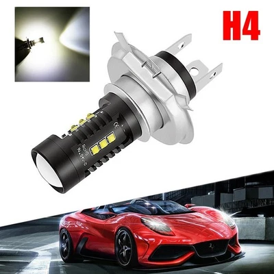 1pc Pure White LED Headlight Aluminum Alloy 1800LM Lamp Degrees Bulb Replace - Image 1 of 4