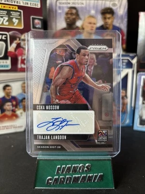 2024-25 Panini Prizm EuroLeague Trajan Langdon Auto Silver Prizms - Image 1 of 2