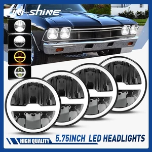 For Chevy Impala Camino Bel Air El 1962-75 5-3/4 5.75" LED Headlights Hi/Lo DRl - Picture 1 of 11