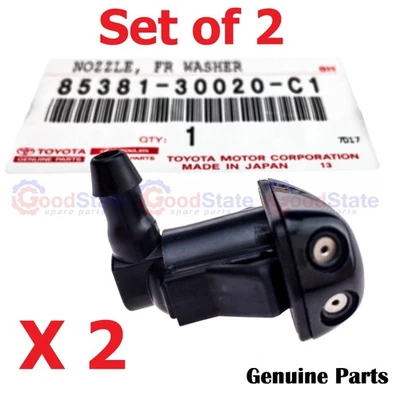 Genuine Toyota LandCruiser 80 Series HZJ Windscreen Spray Washer Jet Nozzle x2 - Image 1 of 3