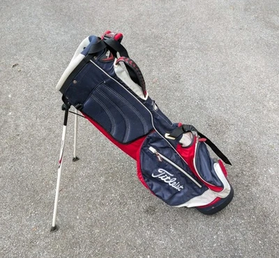 Titleist Ultra Lightweight Stand Golf Bag with 2-Way Divider Blue Red White - Image 1 of 4