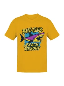 Bite Club Beach Resort Shark Men's T-shirt - Picture 1 of 6