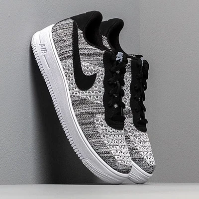Nike Air Force 1 Flyknit 2.0 Zapatos Negro Platino Puro AV3042-001 Hombres Tallas NUEVO Foto 1 de 4