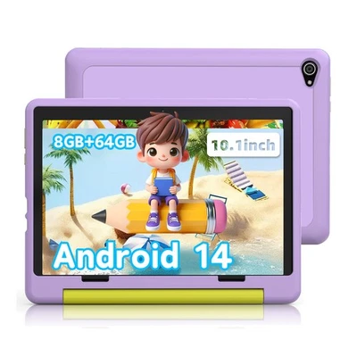 Kids Tablet 10'' Android 14 for Kids 8GB+64GB Parental Control Educational Games - Image 1 of 4