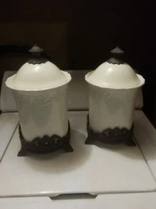 Chris Madden JCP Corvella Stoneware Canister w/ Stand RETIRED Vintage - Medium - Picture 1 of 8