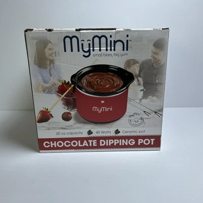Olla para sumergir fondue de chocolate MyMini de 20 oz, 40 vatios, cerámica antiadherente, roja - .co Foto 1 de 4