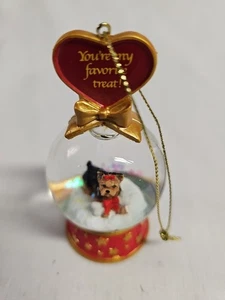 Danbury Como Nuevo The Yorkie Globo de Nieve Colección de Navidad Perros De Colección  - Imagen 1 de 7