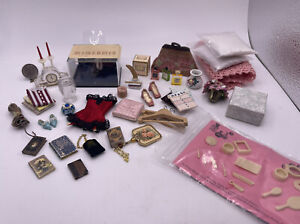 Vintage Ladies Decor Clothing Beauty Items Books Dollhouse Miniature 1:12