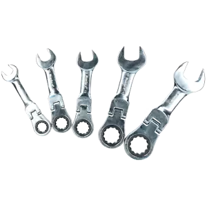 Metrisch MM kurz flexibel Kombination Schraubenschlüssel Set 10 mm -19 mm - Bild 1 von 6