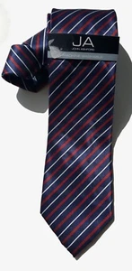 John Ashford NEW Blue Red Slim Striped Men's Neck Tie $49 T10 - Picture 1 of 2