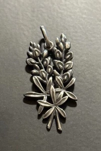 James Avery Bluebonnet Flower Pendant Sterling Silver Retired - Picture 1 of 7