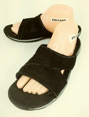 LL Bean 81203 Mujer Zapatos Sandalias EE. UU. 10 M Negro Gamuza Toboganes para Caminar 2545 Foto 1 de 4