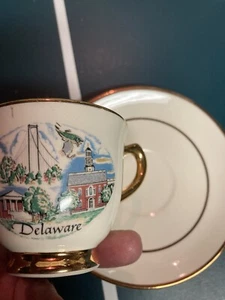 Schöne Vintage Teetasse & Untertasse - Delaware - Bild 1 von 2