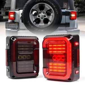 LED Smoked Tail Lights Rear Reverse Brake Lamp for Jeep Wrangler JK 2007-2018 - Picture 1 of 7