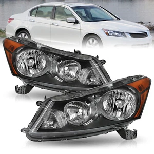 For 2008-2012 Honda Accord 4-Door Sedan Headlights Replacement 08-12 Lamps Pair - Picture 1 of 7