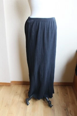 Vintage 90's OURS Black Thermal Waffle Weave Long Skirt XL Maxi - Image 1 of 3