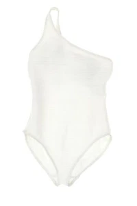 Ralph Lauren Womens Swimwear Solid White Ottomen One Shoulder One Piece Size 4 - Picture 1 of 3