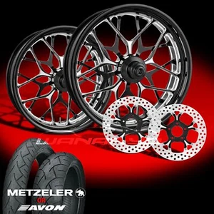 Performance Machine 18 x 5.5″ Galaxy Platinum Wheel Set Harley Touring Bagger PM - Picture 1 of 1