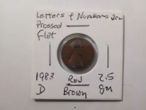 1983 D Flaten Letters And Numbers - Picture 1 of 4