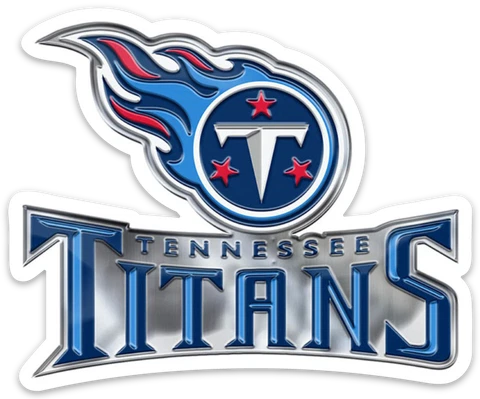 Tennessee Titans Logo Type and Word Mark Die-cut MAGNET Cover