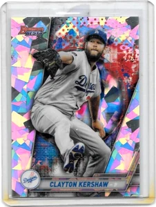 CLAYTON KERSHAW 2019 BOWMAN'S BEST CRACKED ICE REFRACTOR - Picture 1 of 1