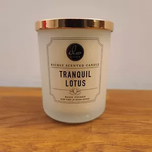 DW Home Hand Poured Richly Scented Candle TRANQUIL LOTUS Flower 15.1oz 56 Hours - Picture 1 of 6