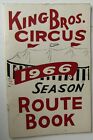 Manuel vintage King Bros Circus 1966 itinéraire saisonnier statistiques du personnel