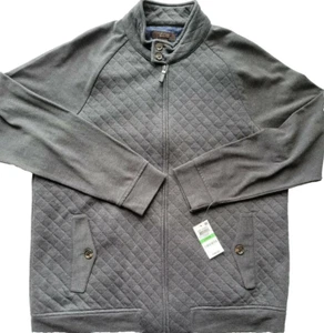 Tasso Elba Herren Stepp Strick Jacke Dark Slate Größe Large UVP $ 100 - Bild 1 von 8