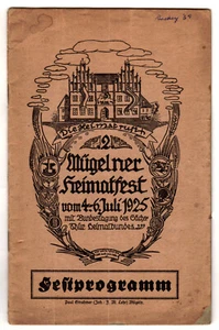 Die Heimat Holft 2 Mügelner Heimasfest vom 4-6 Juli 1925 Programm, Heimatverein - Picture 1 of 2