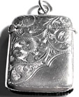 Edwardian Sterling Silver Vesta Case 16.5grs Hallmark Chester 1902 cr33