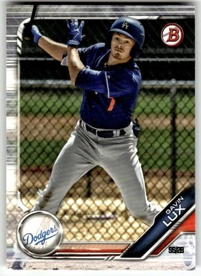 2019 Bowman #BP-130 Gavin Lux Prospects Los Angeles Dodgers Baseball - Image 1 of 2