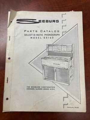 FONÓGRAFO ORIGINAL-SEEBURG-SELECT-O-MATIC-MODELO SS160-CATÁLOGO DE PIEZAS-HOMBRE DE SERVICIO Foto 1 de 4