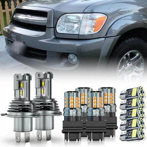 For 05-07 Toyota Sequoia 11pc LED Headlight Turn Signal Side Marker Light Bulbs - Picture 1 of 12