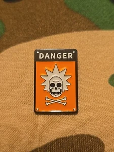 Rick And Morty DANGERICK! Enamel Lapel Lanyard Hat Pin Metal Badge free Sticker* - Picture 1 of 3