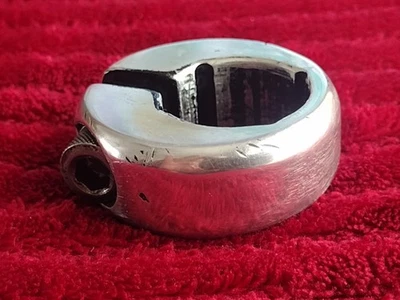 Abrazadera de tija de sillín vintage Old School Doughnut Hutch tipo BMX plateada Foto 1 de 4