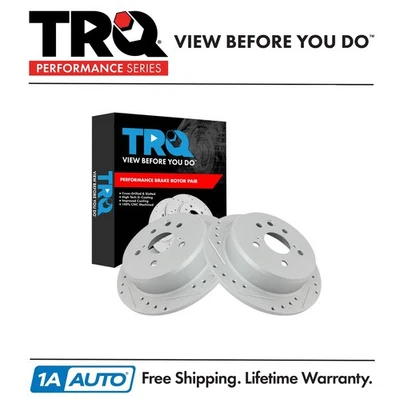 Juego de rotores de freno trasero TRQ sólido para Lexus IS250 2006-2015 Foto 1 de 4